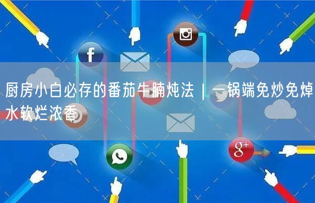 厨房小白必存的番茄牛腩炖法|一锅端免炒免焯水软烂浓香