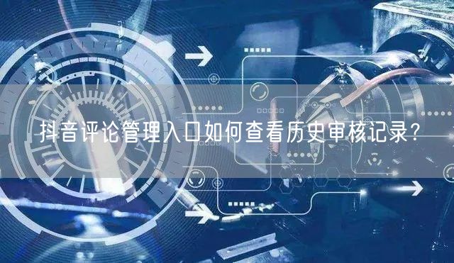 抖音评论管理入口如何查看历史审核记录?