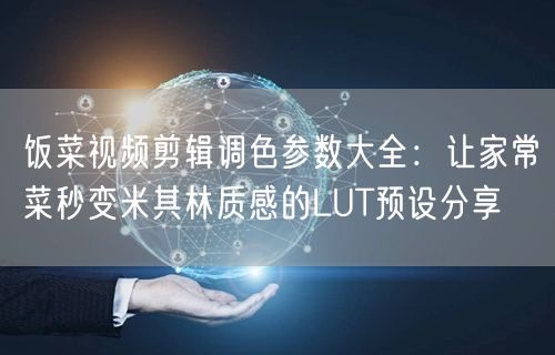 饭菜视频剪辑调色参数大全:让家常菜秒变米其林质感的LUT预设分享