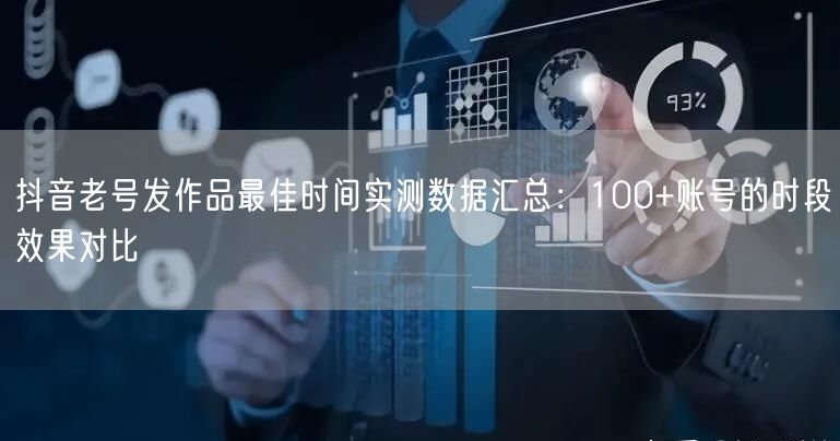 抖音老号发作品最佳时间实测数据汇总:100+账号的时段效果对比