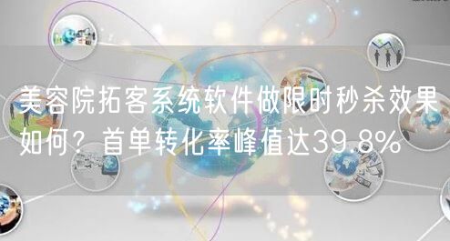 美容院拓客系统软件做限时秒杀效果如何?首单转化率峰值达39.8%
