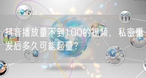 抖音播放量不到100的视频,私密重发后多久可能起量?
