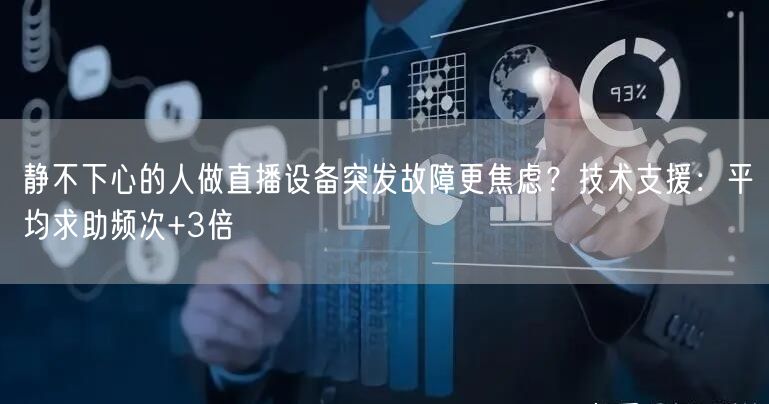 静不下心的人做直播设备突发故障更焦虑？技术支援：平均求助频次+3倍