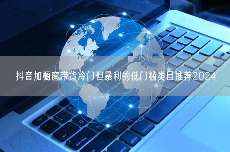 抖音加橱窗带货冷门但暴利的低门槛类目推荐2024
